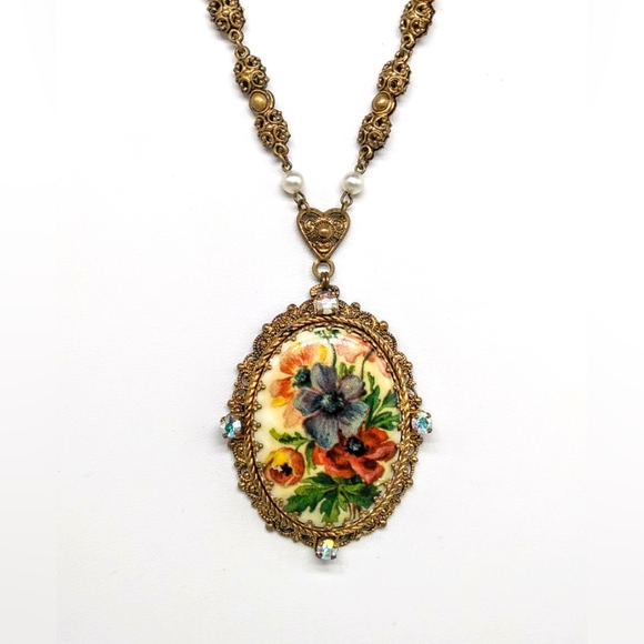 Vintage Western Germany Necklace and Earrings - Picture 7 of 13